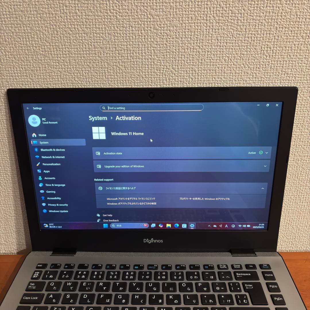 Diginnos ノートパソコン Windows11 オフィス2016付き