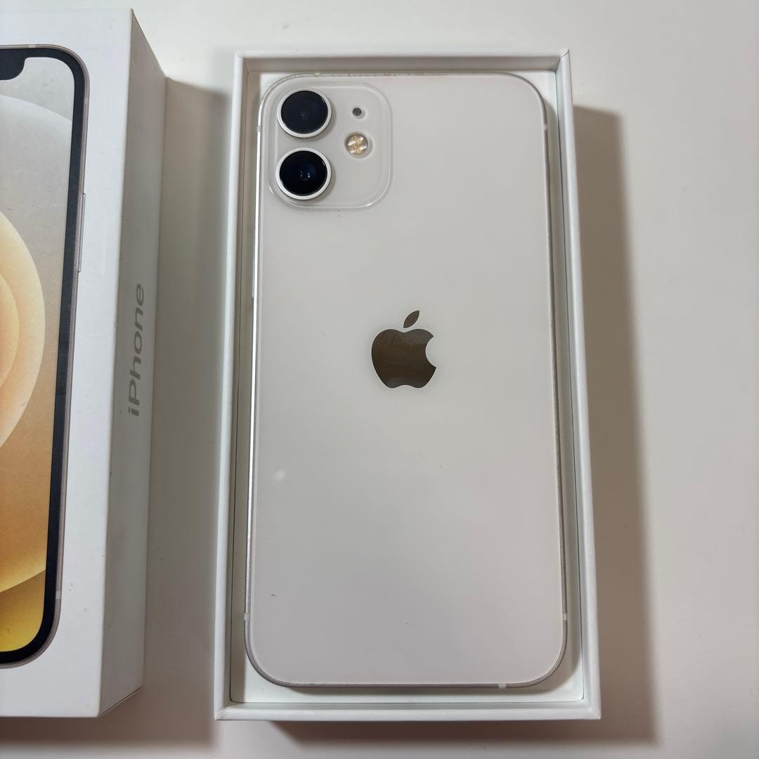 iPhone 本体 12 mini ホワイト 64GB バッテリー77% 箱付き