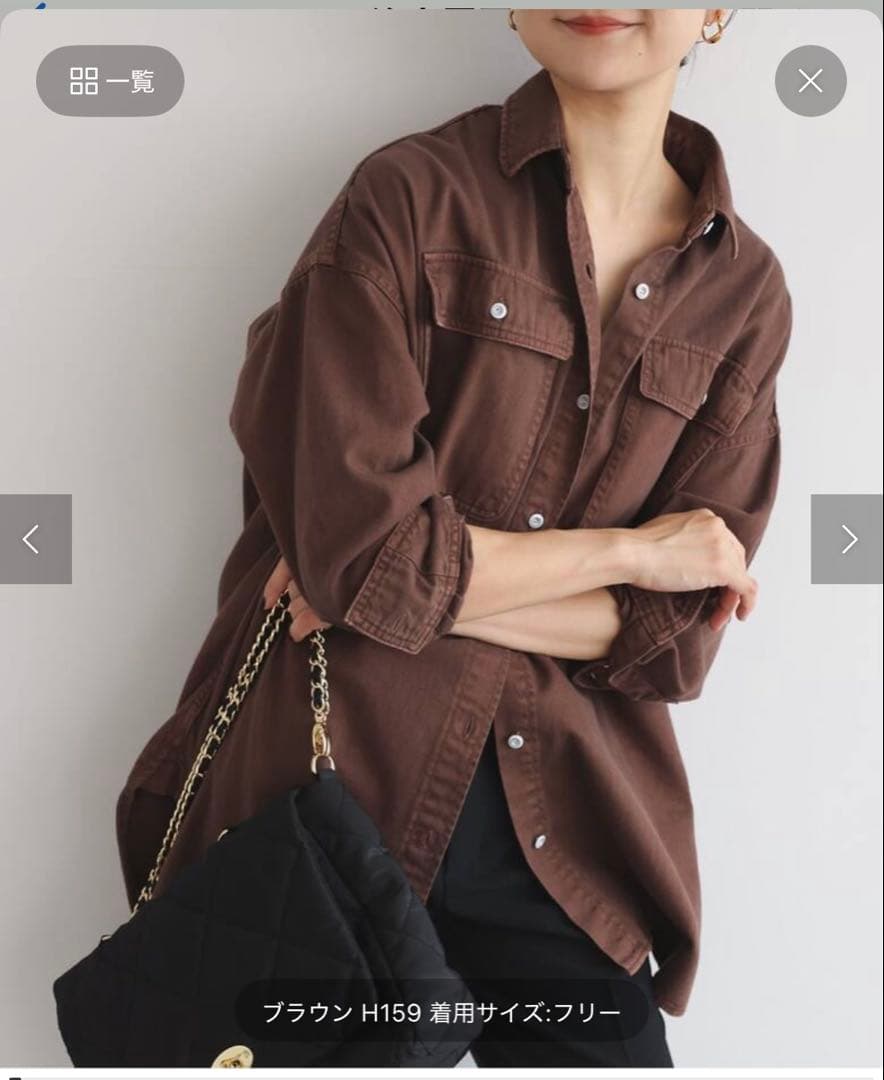 Healthy denim ブラウン 長袖シャツ