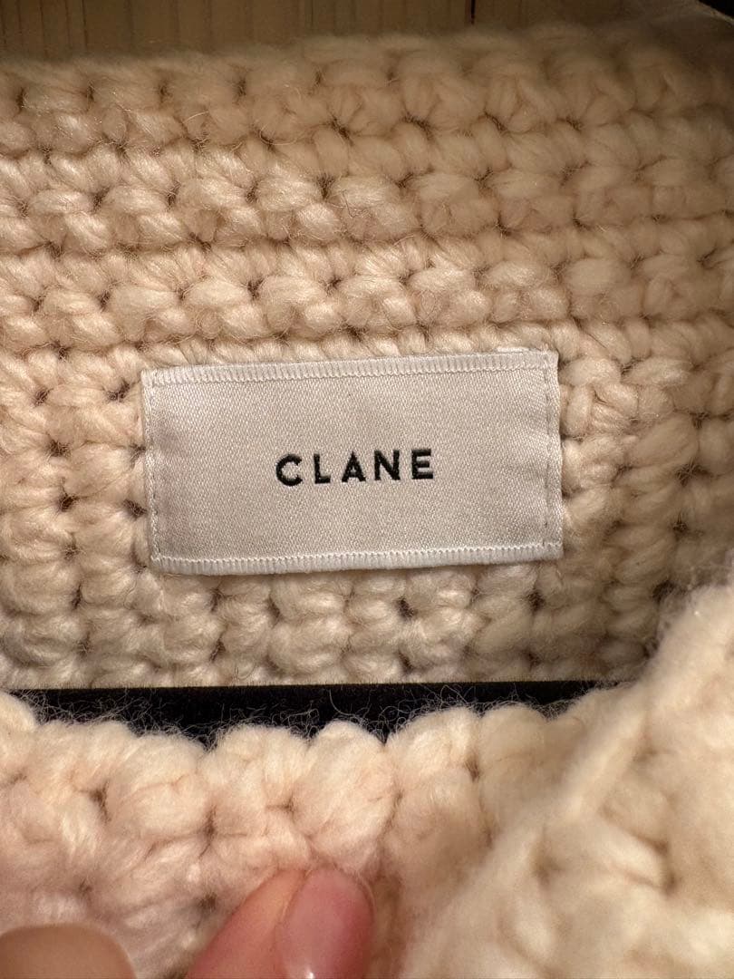 CLANE wide check hand knit ボリュームニット　サイズ1