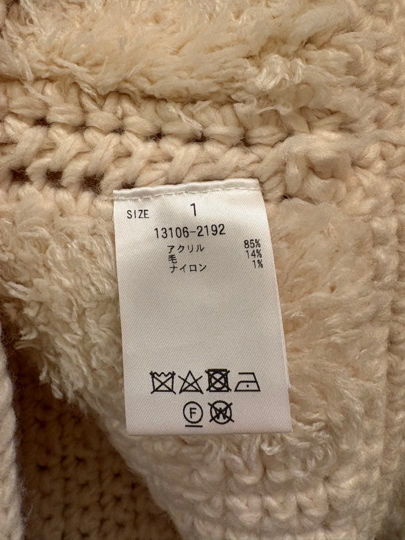 CLANE wide check hand knit ボリュームニット　サイズ1