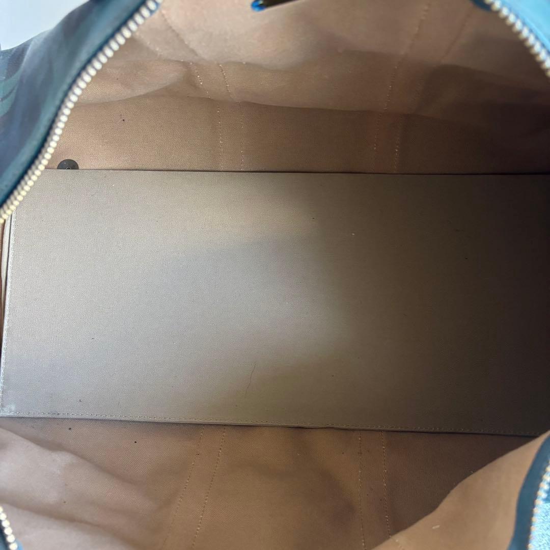 ポロラルフローレン ブラックウォッチ ボストンバッグ PVCレザー グリーン 緑