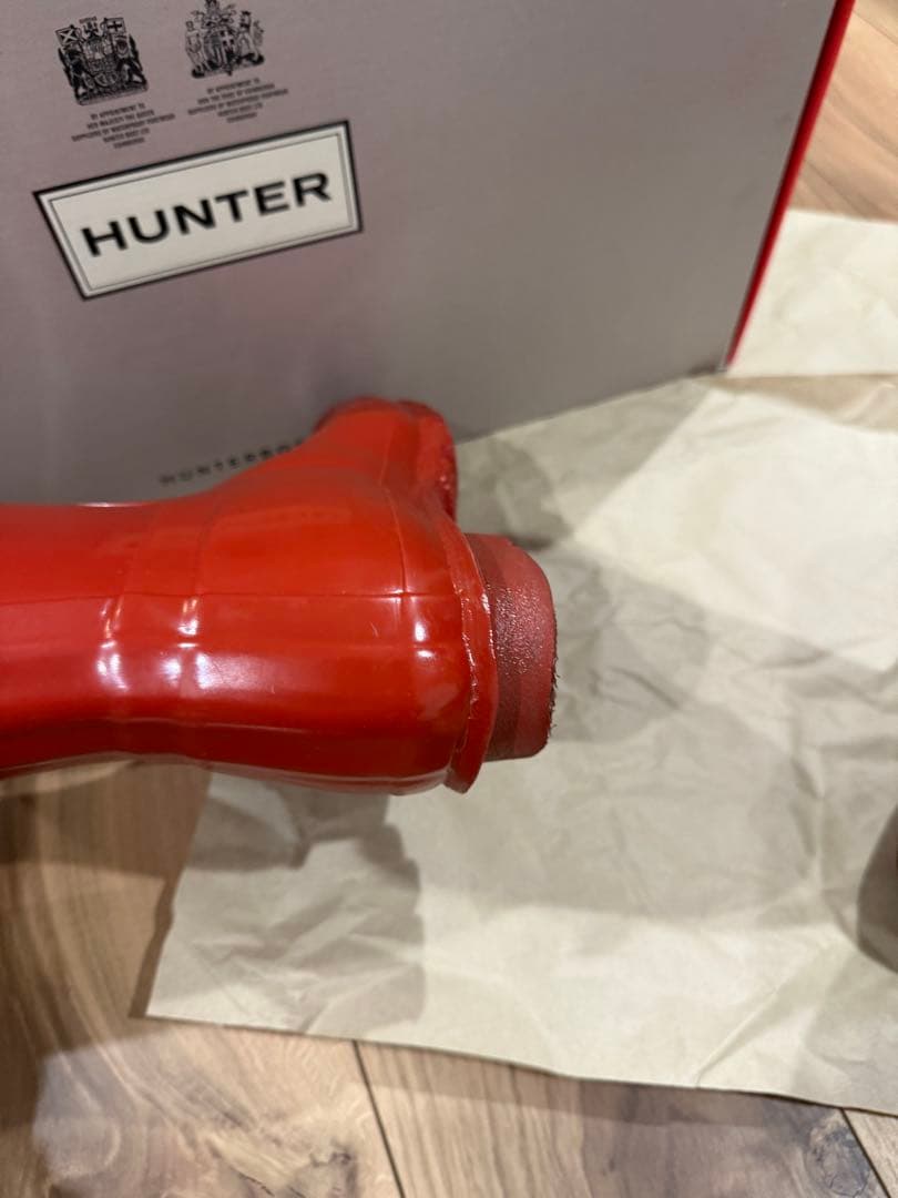 【希少価値高】HUNTER オリジナル トール グロス レイン ブーツ　24cm