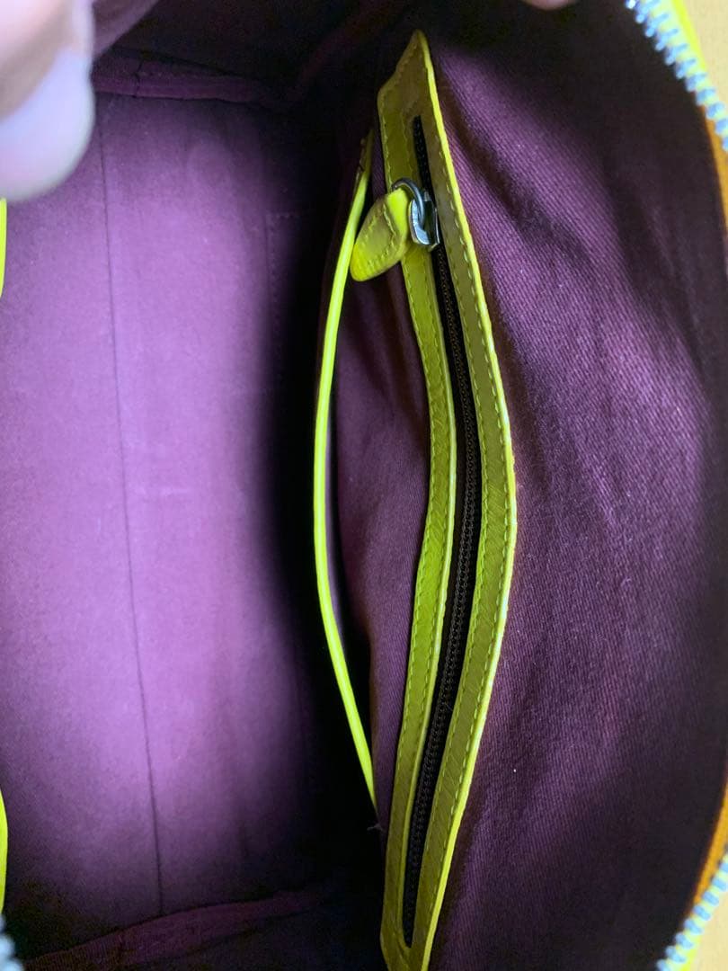 極美品　AVIREX ミニボストン イエロー