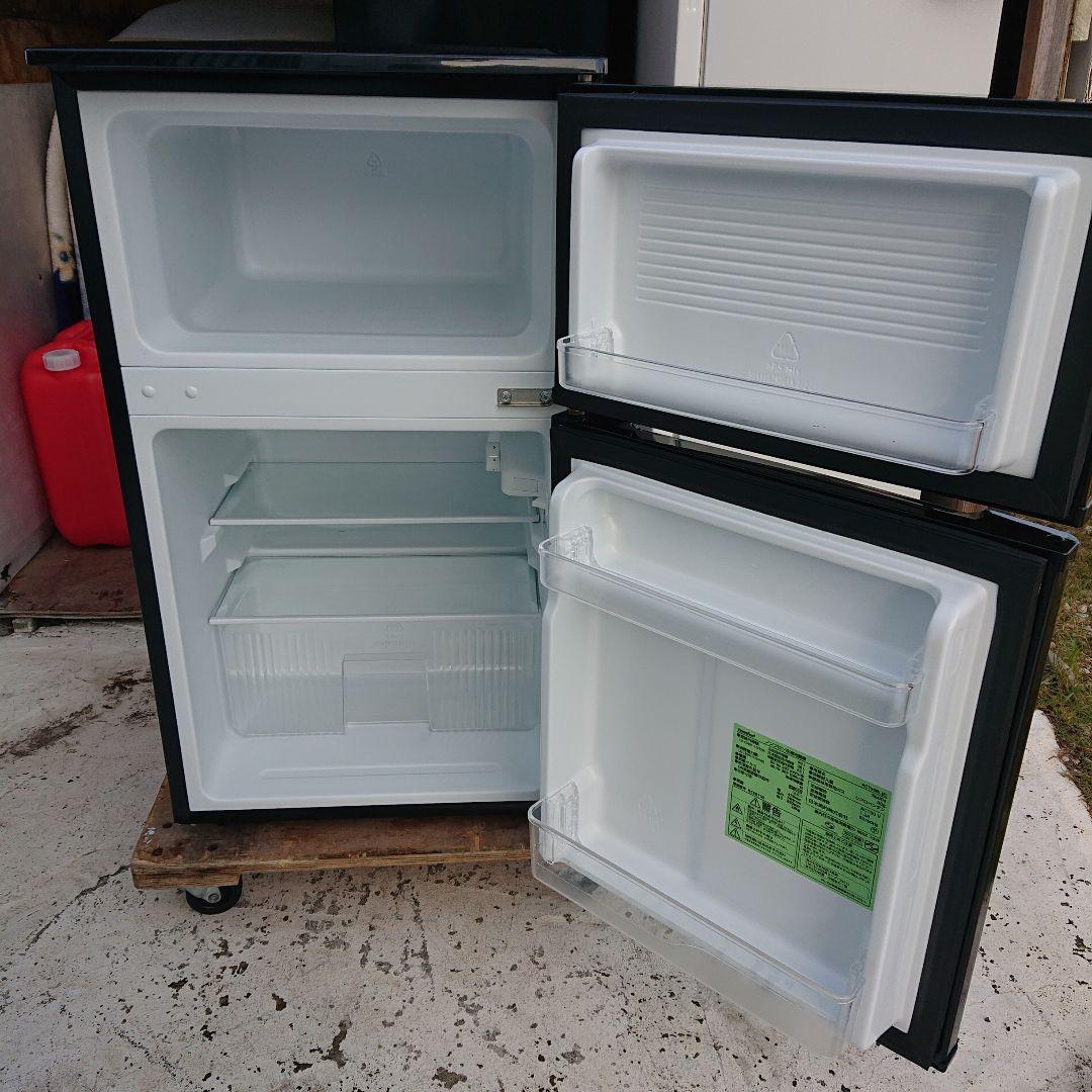 コンフィー2023年製90L冷蔵庫 ブラック 美品 送料/設置無料