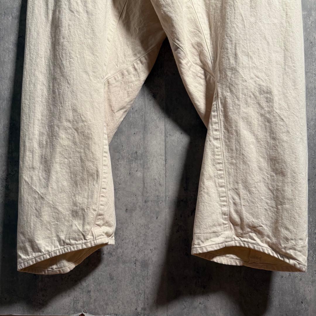 ⭐️希少⭐️キャルオーライン オーバーオール 立体裁断 生成り XL相当 クリーム