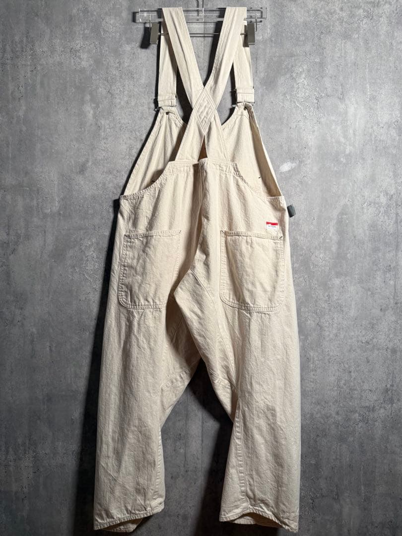 ⭐️希少⭐️キャルオーライン オーバーオール 立体裁断 生成り XL相当 クリーム