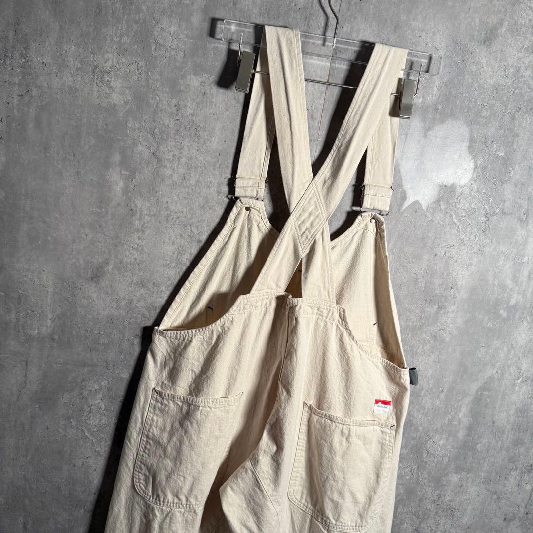 ⭐️希少⭐️キャルオーライン オーバーオール 立体裁断 生成り XL相当 クリーム