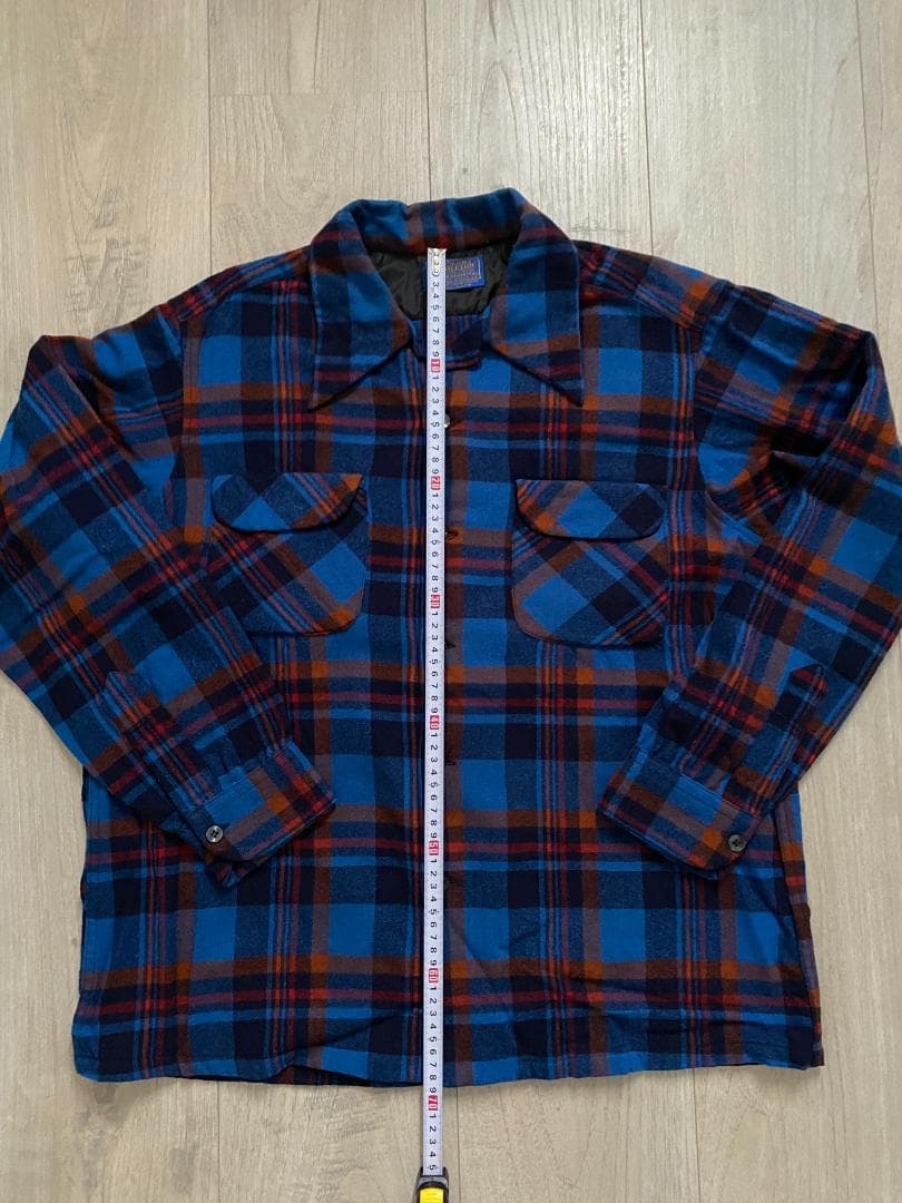 Pendleton ボードシャツ USA製 （基調色ブルー、レッド） L