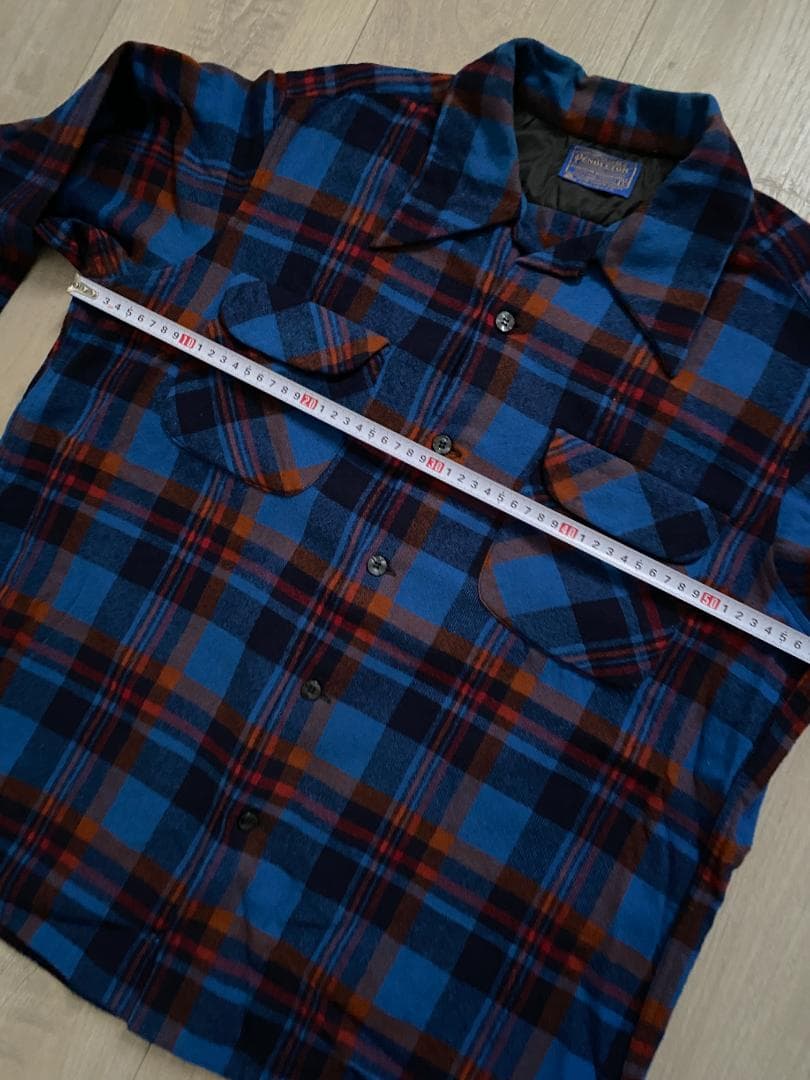 Pendleton ボードシャツ USA製 （基調色ブルー、レッド） L