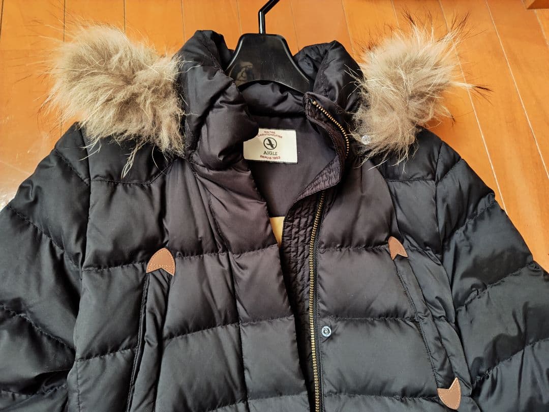 AIGLE レディースダウンコート 黒 美品