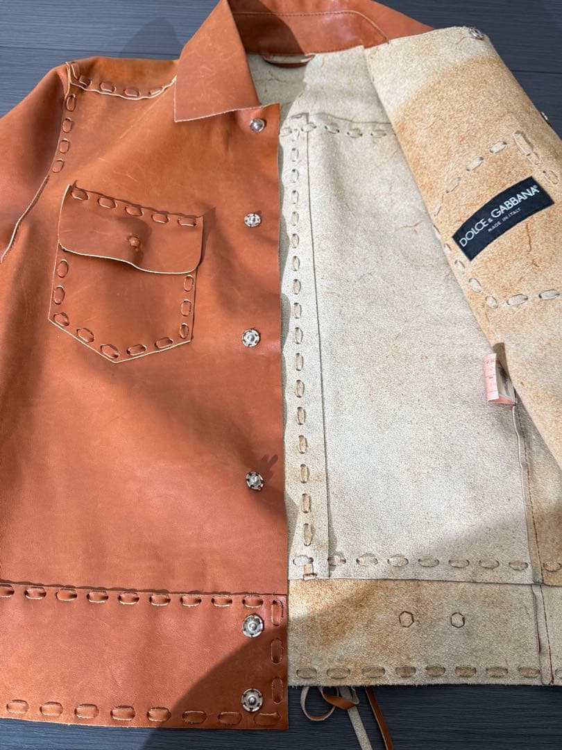 ドルチェ&ガッバーナ デザインレザージャケット