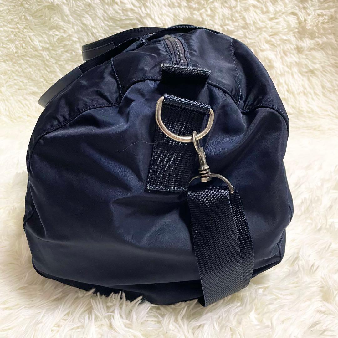希少・美品　プラダ 三角ロゴ 金具 2way レザー ナイロン ボストンバッグ