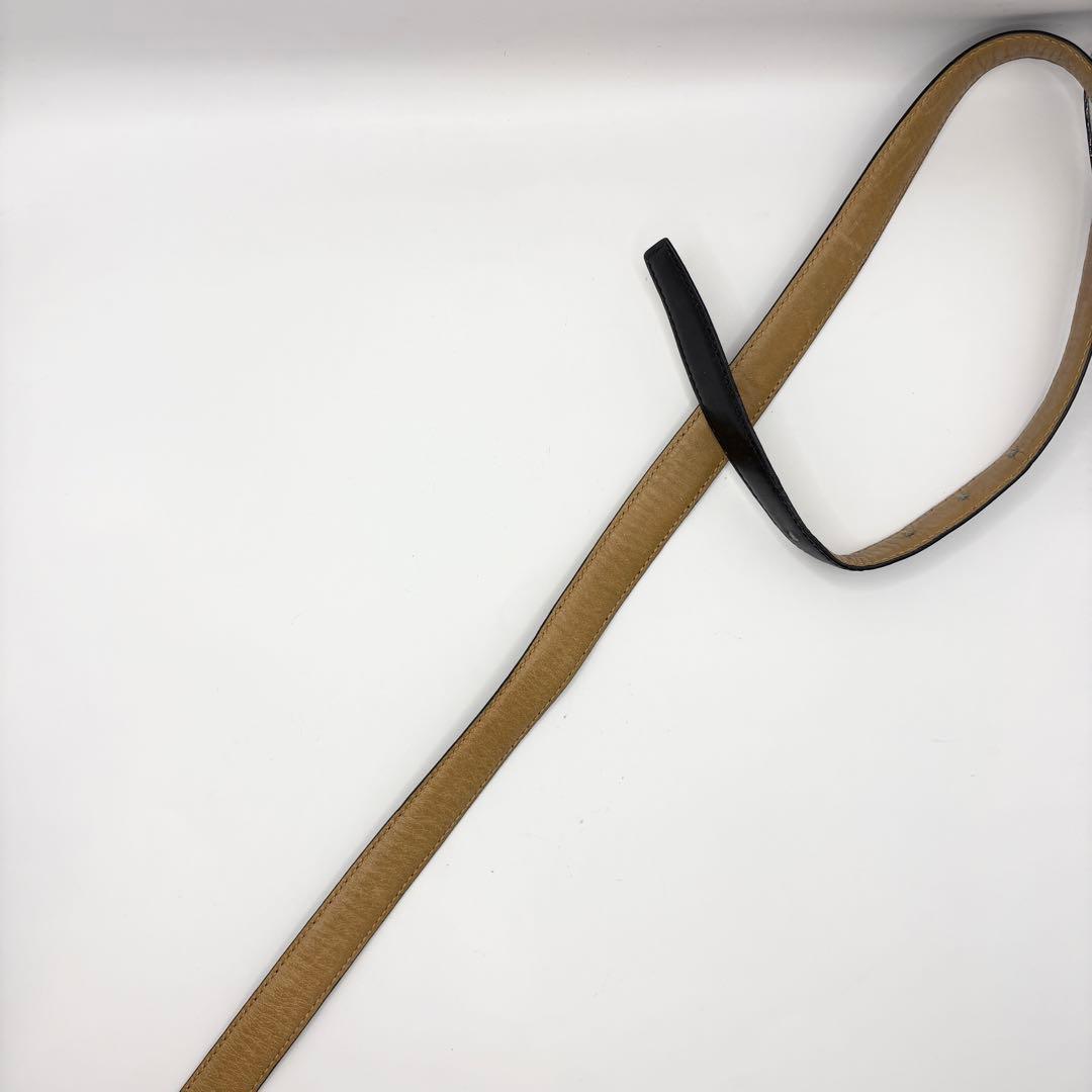 ★まゆこ★ CELINE トリオンフ ベルト リバーシブル 黒×ブラウン