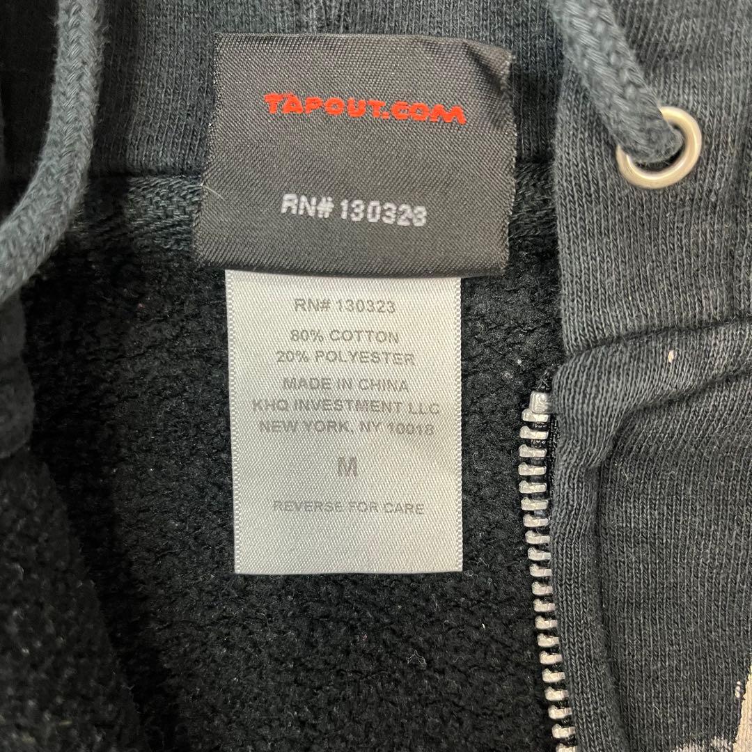 す*)様 古着 TAPOUT フルジップ パーカー M ブラック スウェット