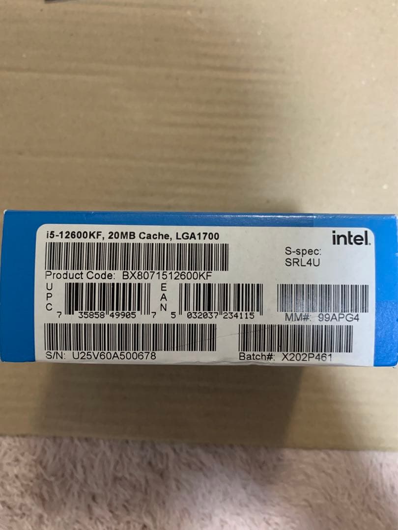 【動作確認済み】Intel Core i5-12600KF 12世代 CPU