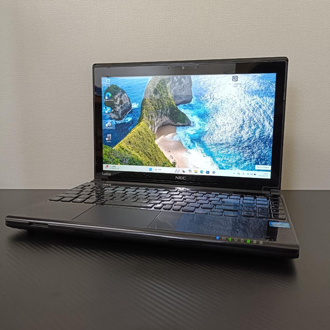 NEC コンパクト ノートPC i7 SSD メモリ8GB Blu-ray 黒