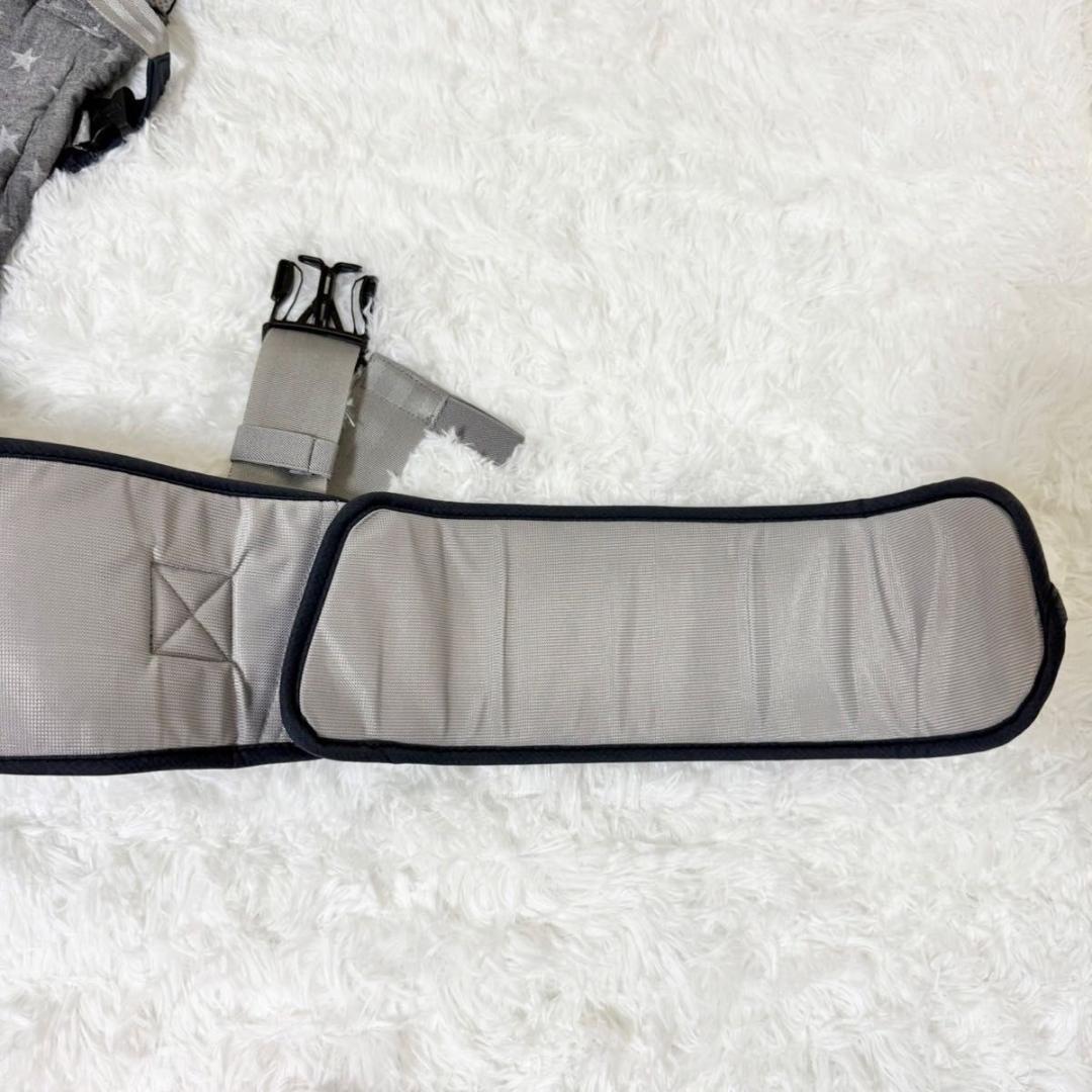 【極美品】ミキハウス×ポグネー ベビーキャリア 抱っこひも 星柄 グレー