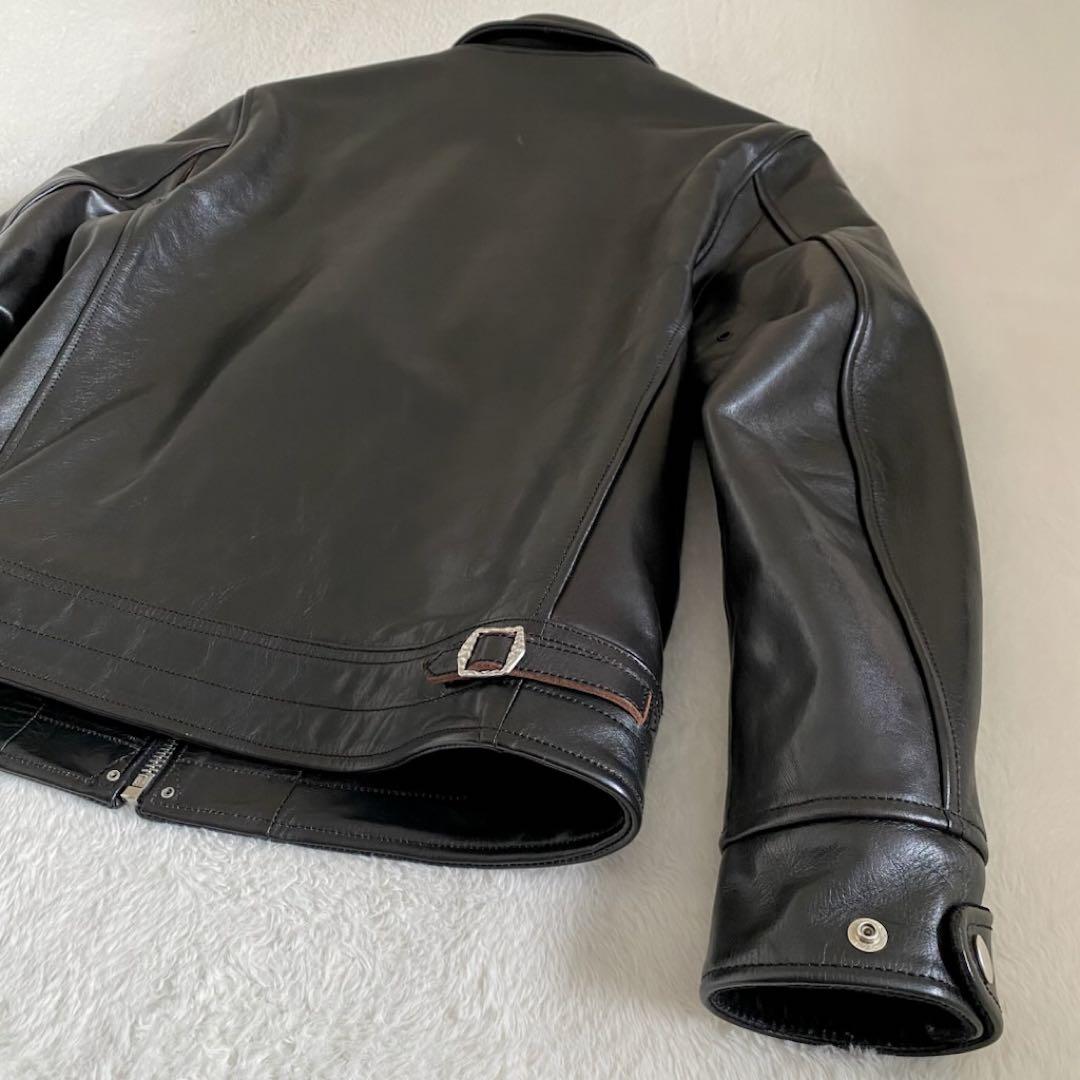 【美品】STARKE HAUT 茶芯　馬革　レザージャケット　トラッカー　L