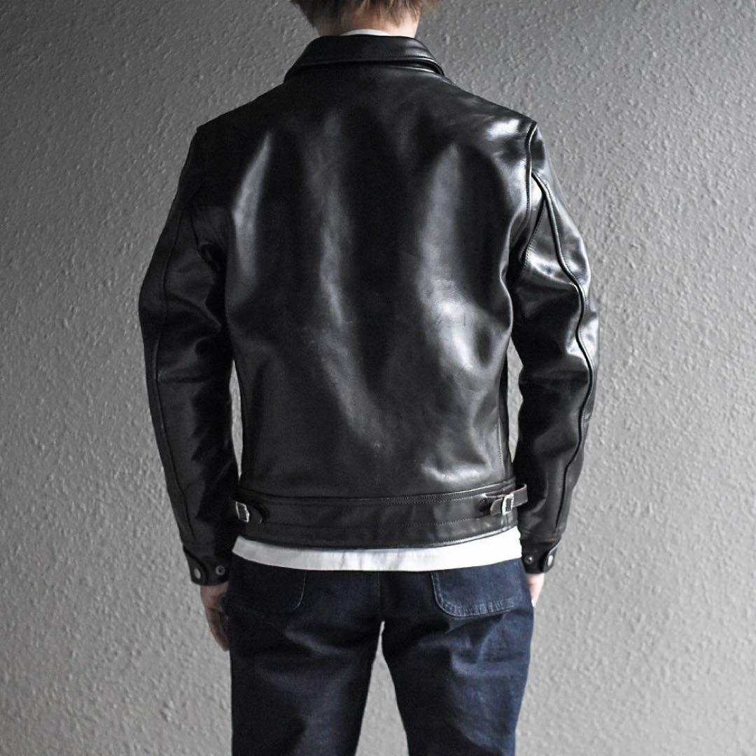 【美品】STARKE HAUT 茶芯　馬革　レザージャケット　トラッカー　L