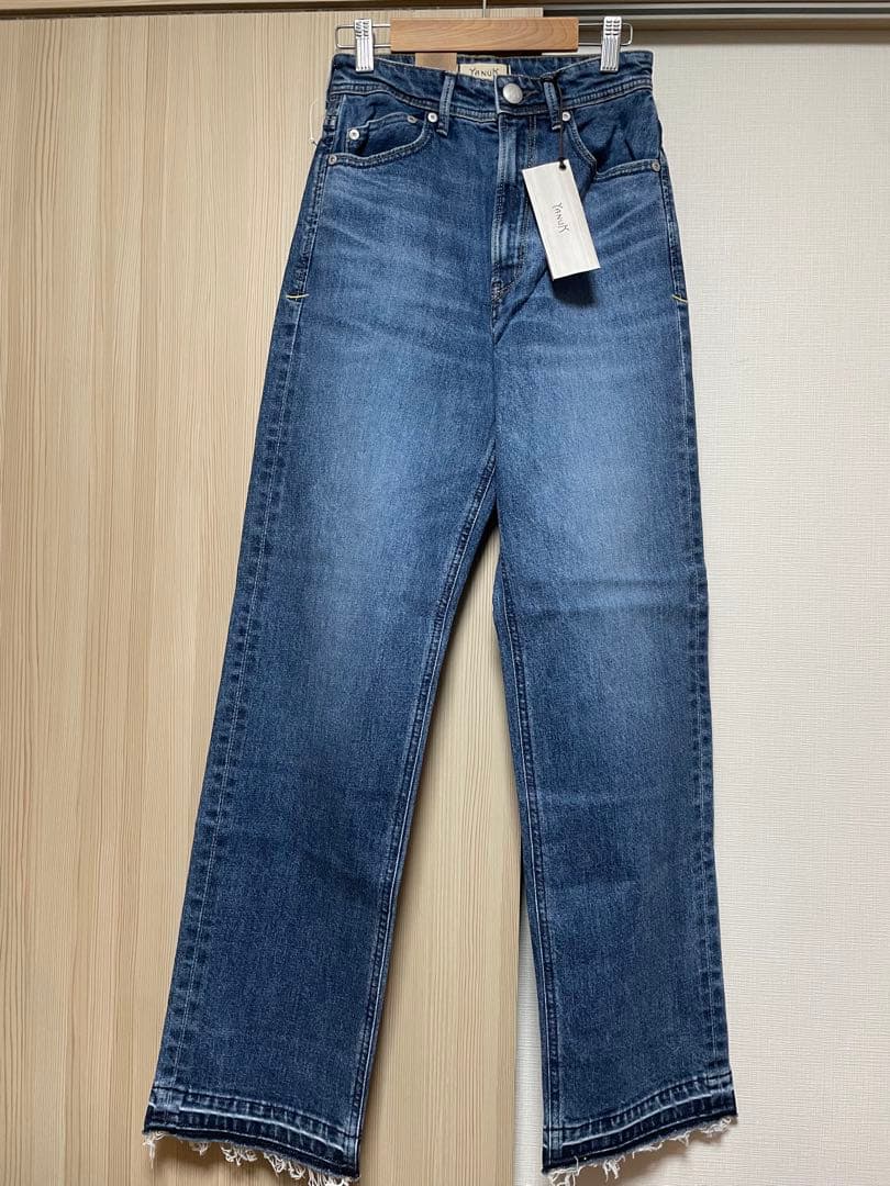 YANUK ボーイズストレート LEAブルーデニム【タグ付き】 23 カットオフ
