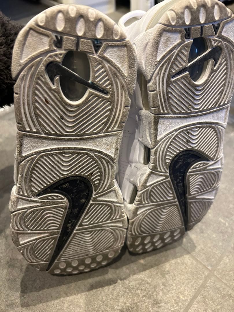 ナイキ GS エアモアアップテンポ \"ホワイト/ミッドナイトネイビ