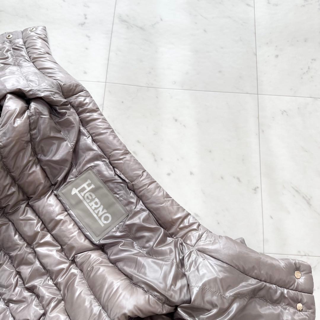 【美品】HERNO ヘルノ ダウン ライトダウン 手洗い 軽量 フレアスリーブ