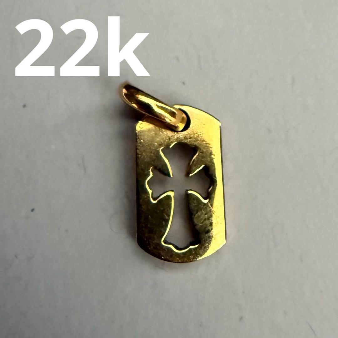 Chrome Hearts 22k ドッグタグ ゴールド