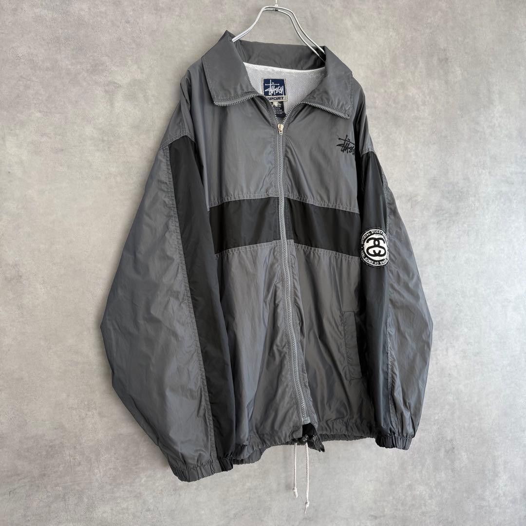 90sOLD STUSSY SPORT ステューシー ナイロンジャケットXL相当