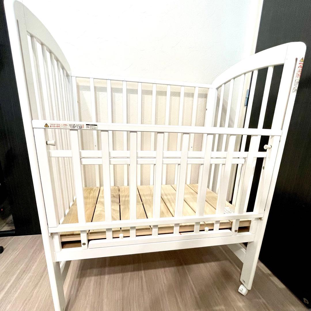 送料込★公式マットレス付き★カトージ ミニベビーベッド アーチ ホワイト