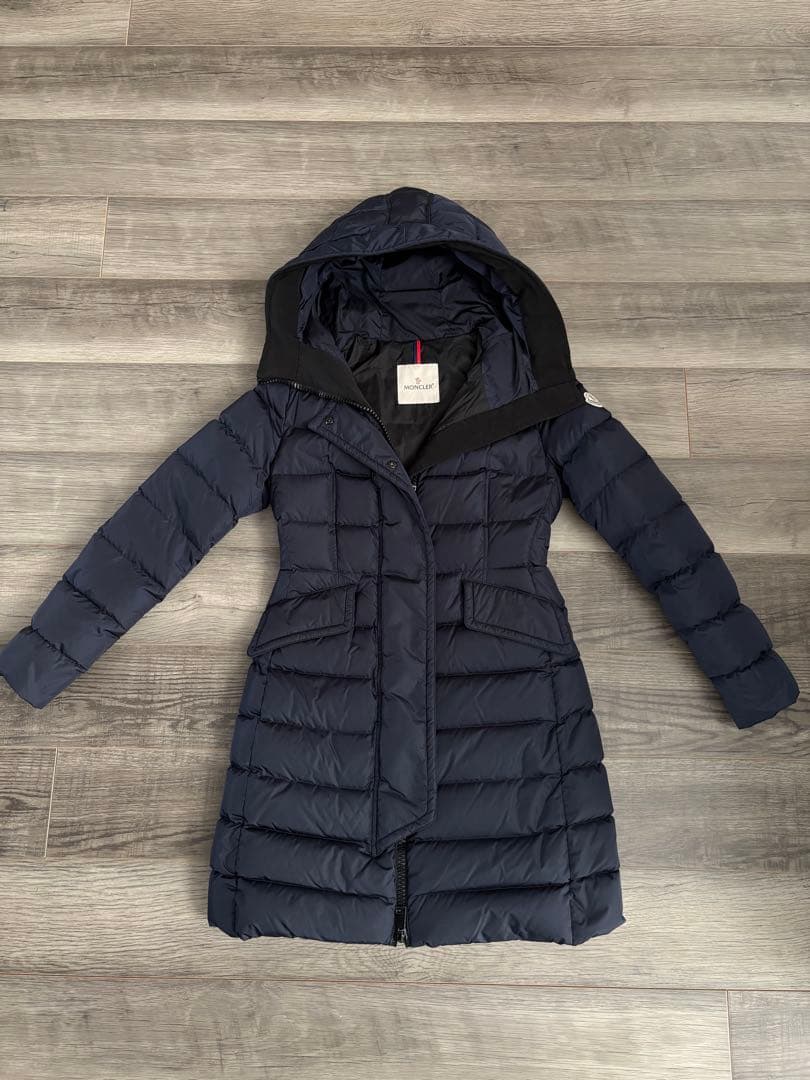 【美品】Moncler モンクレール ロングダウンGRIVE⭐︎ネイビー/S