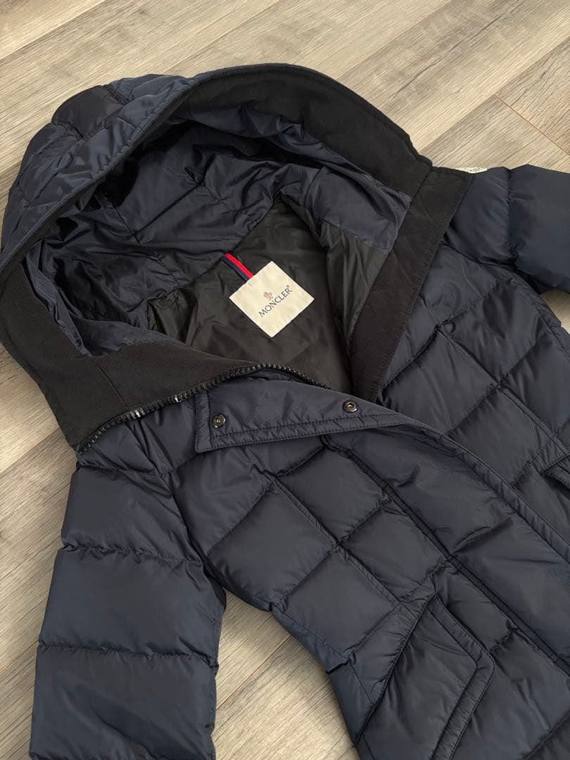 【美品】Moncler モンクレール ロングダウンGRIVE⭐︎ネイビー/S