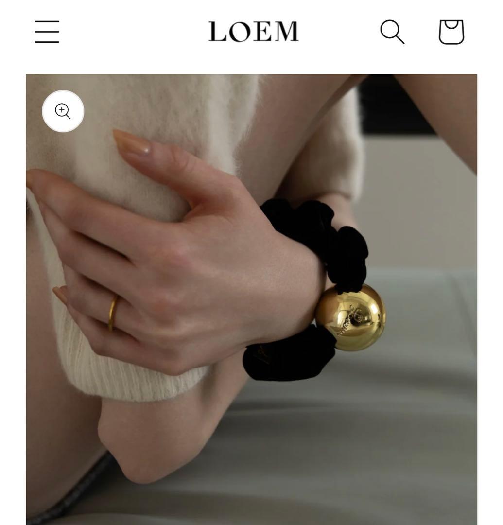 【新品 未使用】LOEM TOKYO ブラックmoon シュシュ