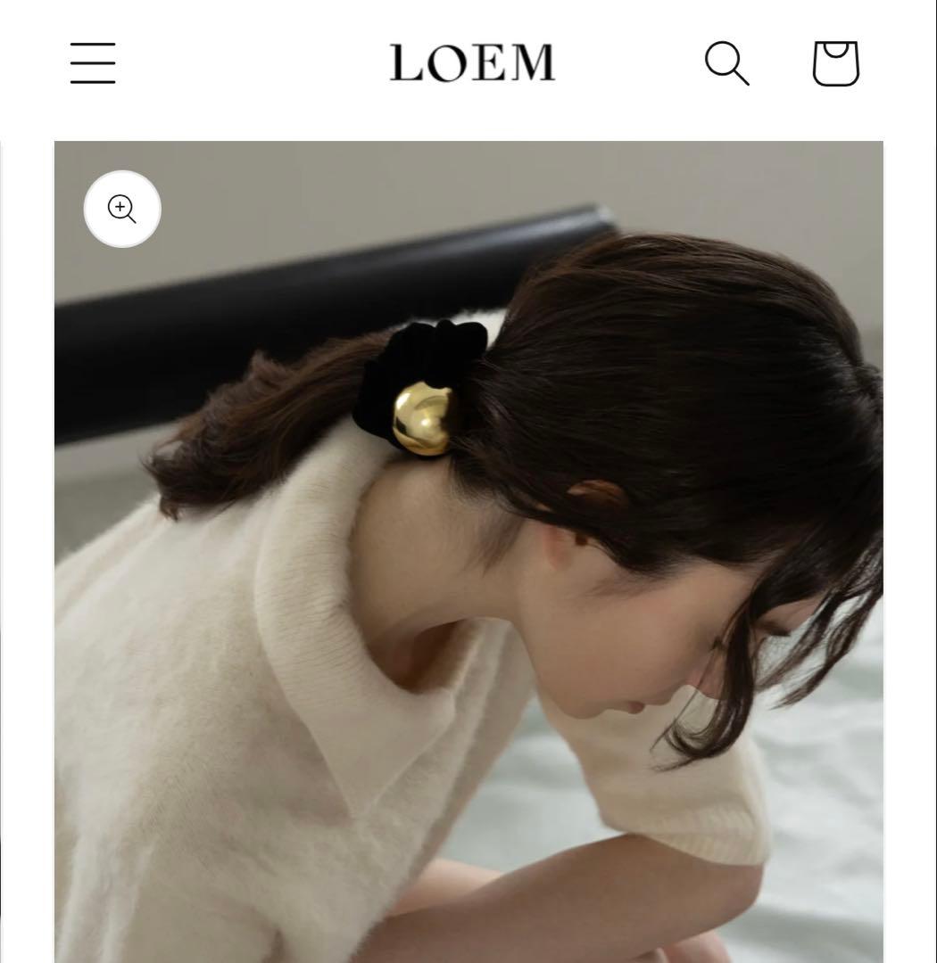 【新品 未使用】LOEM TOKYO ブラックmoon シュシュ