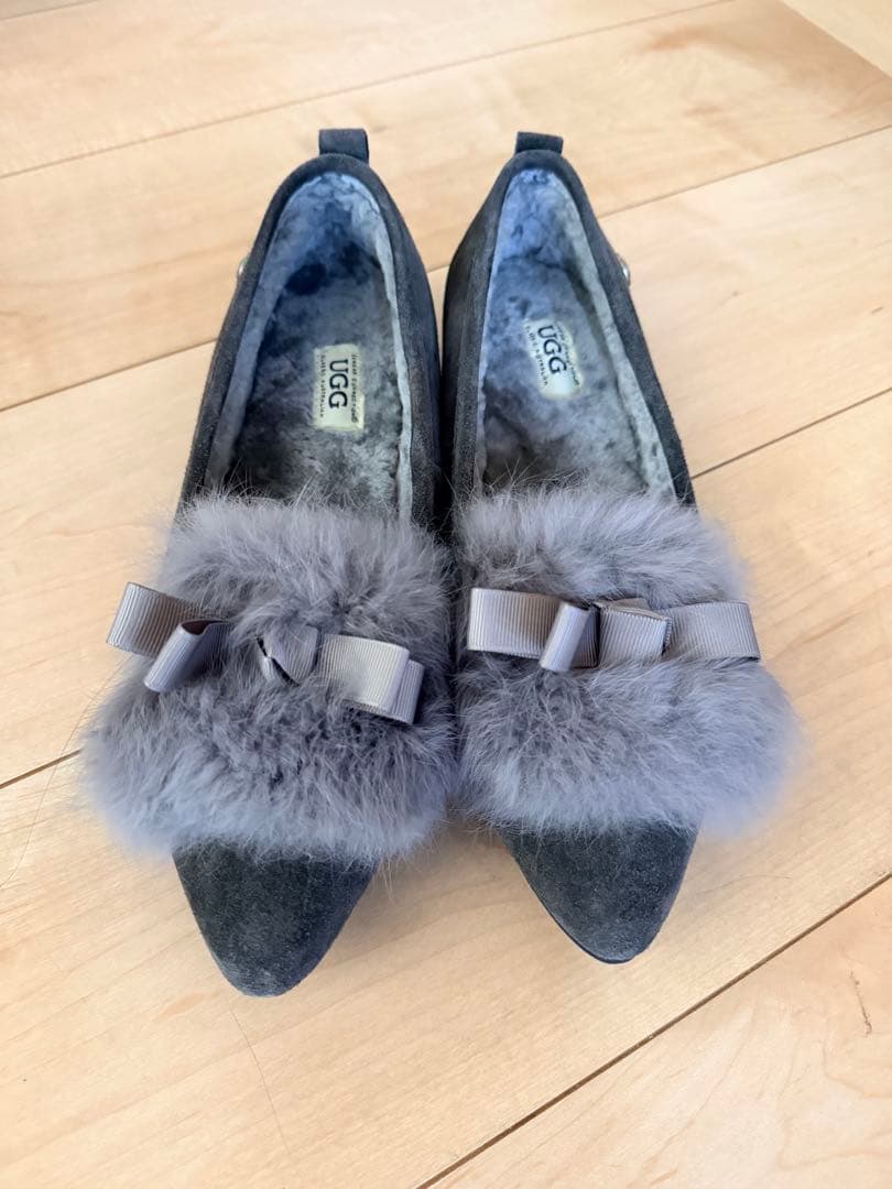 UGG DAISY HEEL BALLERINA グレー 9/39 モカシン