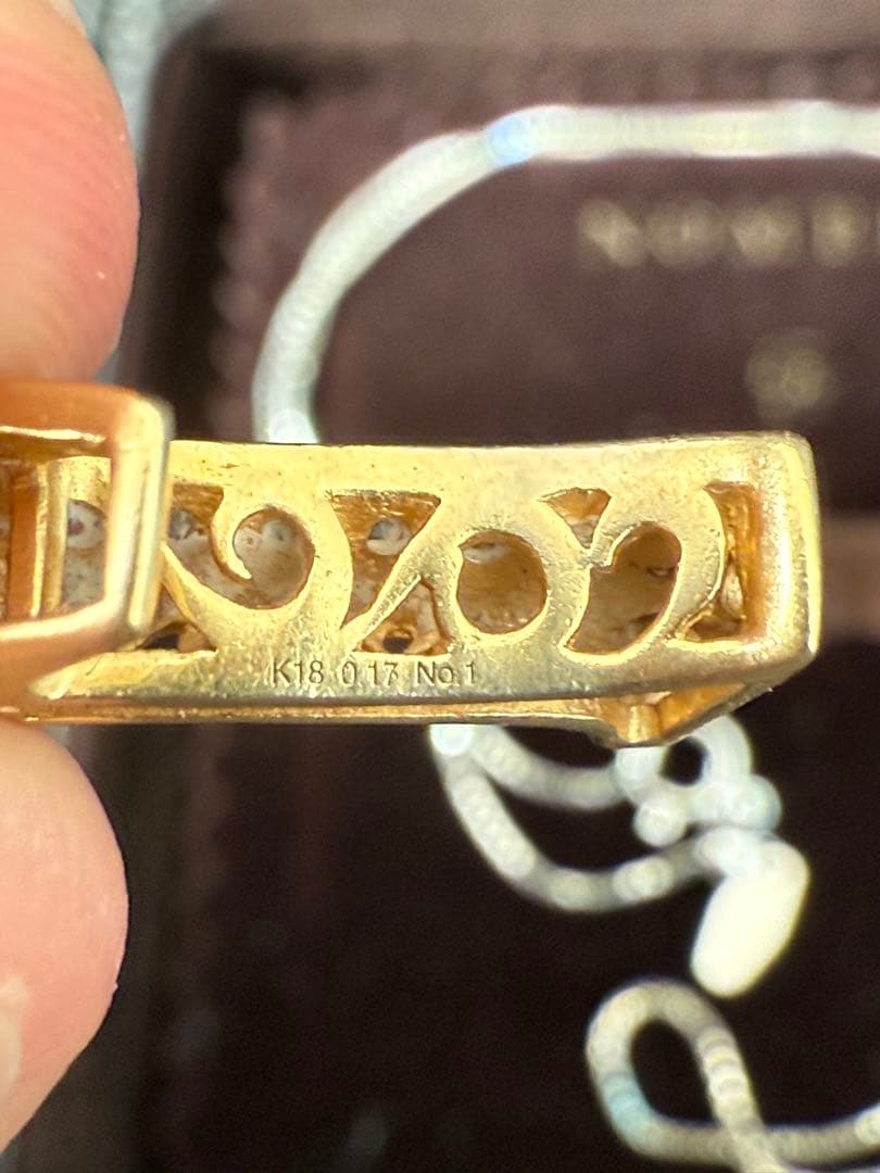 ノンブル k18 数字1 ネックレス