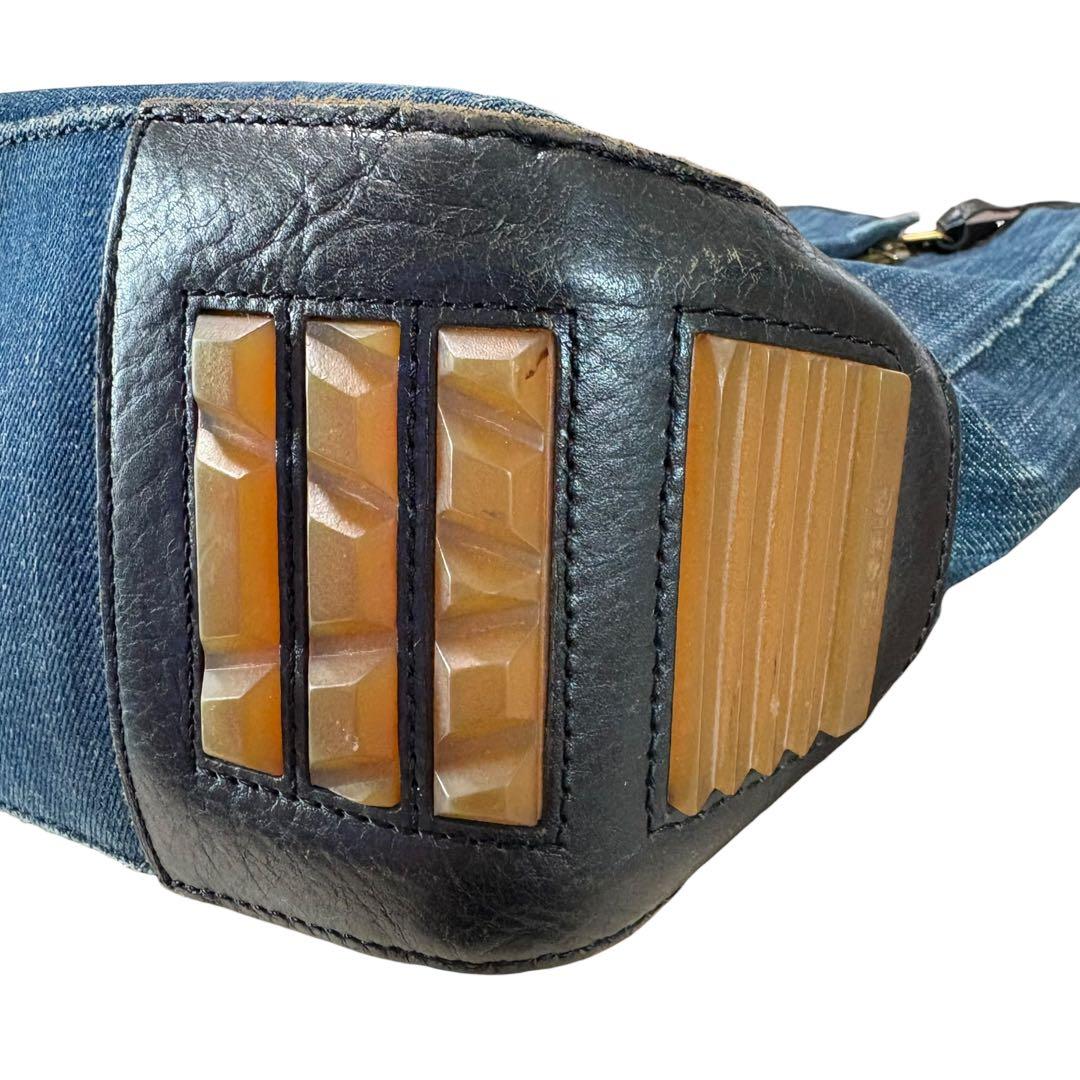 DIESEL　ディーゼル　トートバッグ　デニム　A4　レザー 本革　ハンドバッグ