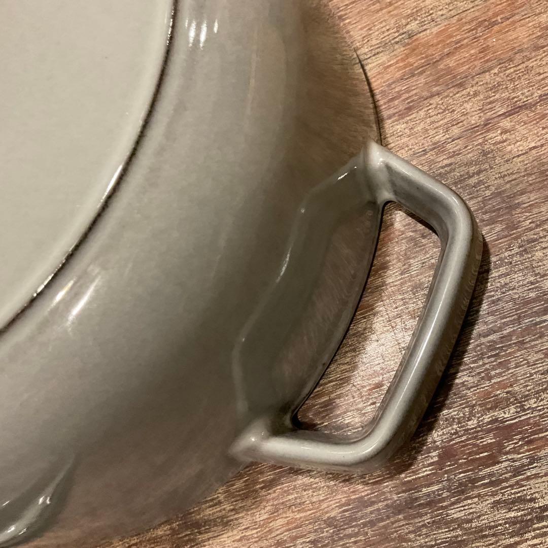 極美品！26cm 浅型 ストウブ ピコ ココットラウンド シャロー グレー