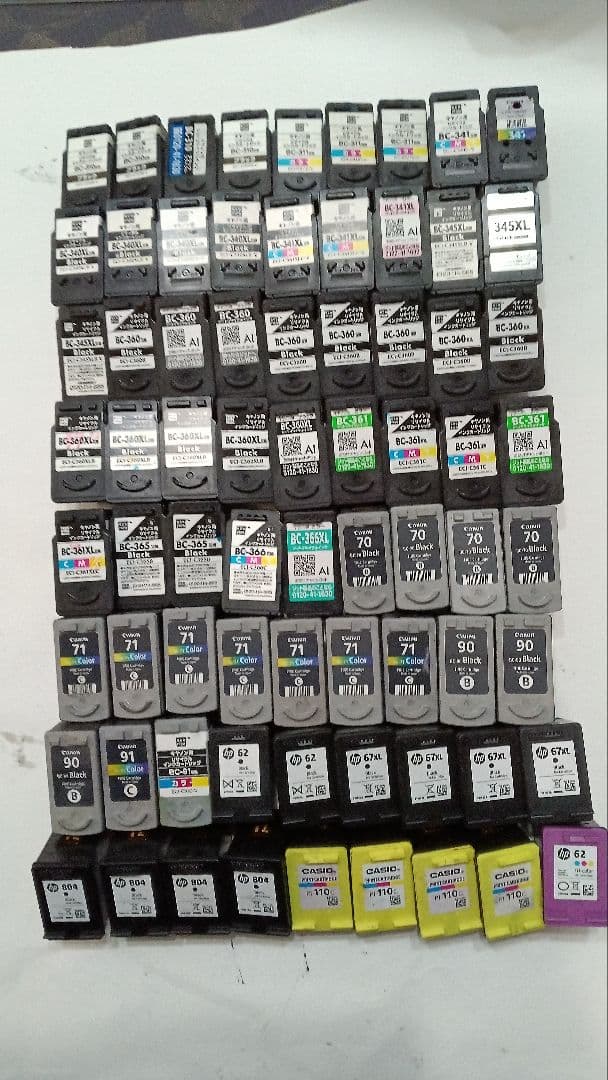 使用済みインク、互換品、72 個