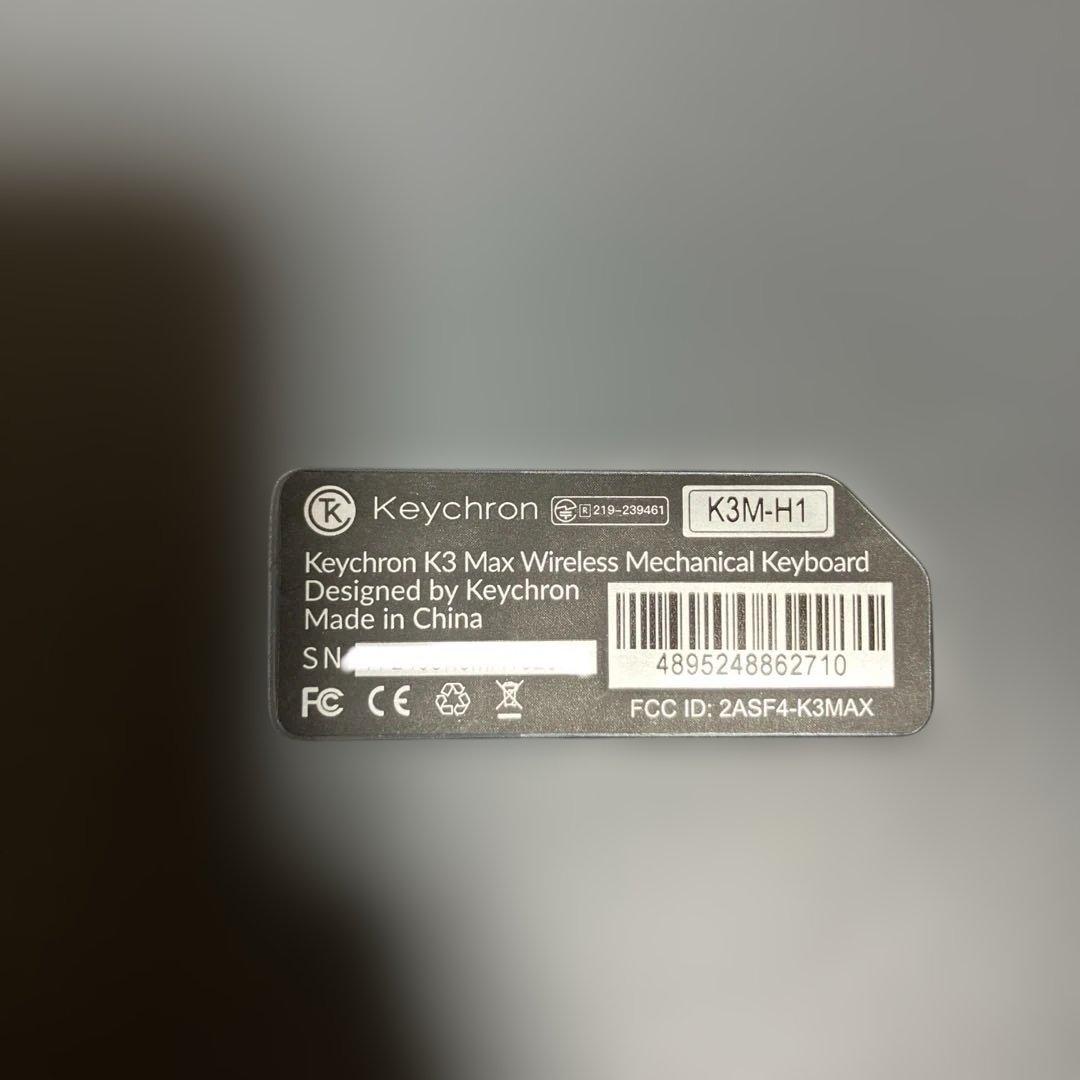 Keychron K3 Max US配列 赤軸 ホットスワップ対応RGB 技適