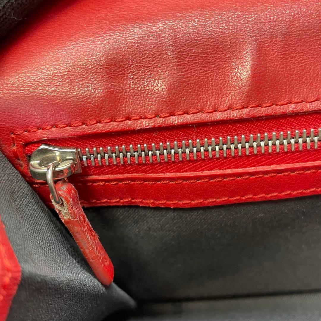 2932 フェンディ 長財布 モンスター バグズアイ バイカラー ブラックレッド