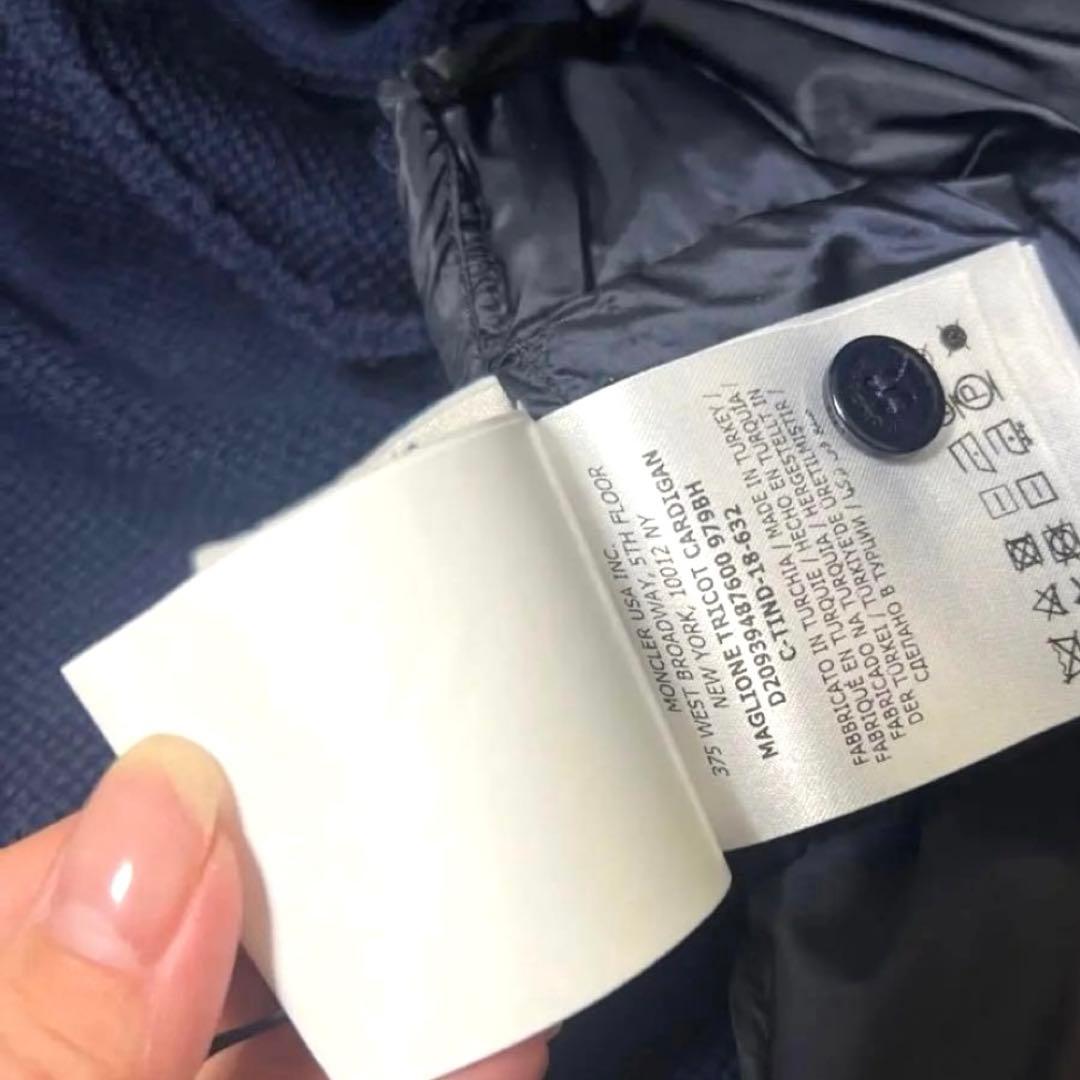 MONCLER ネイビー ダウン　カーディガン　マフラーセット