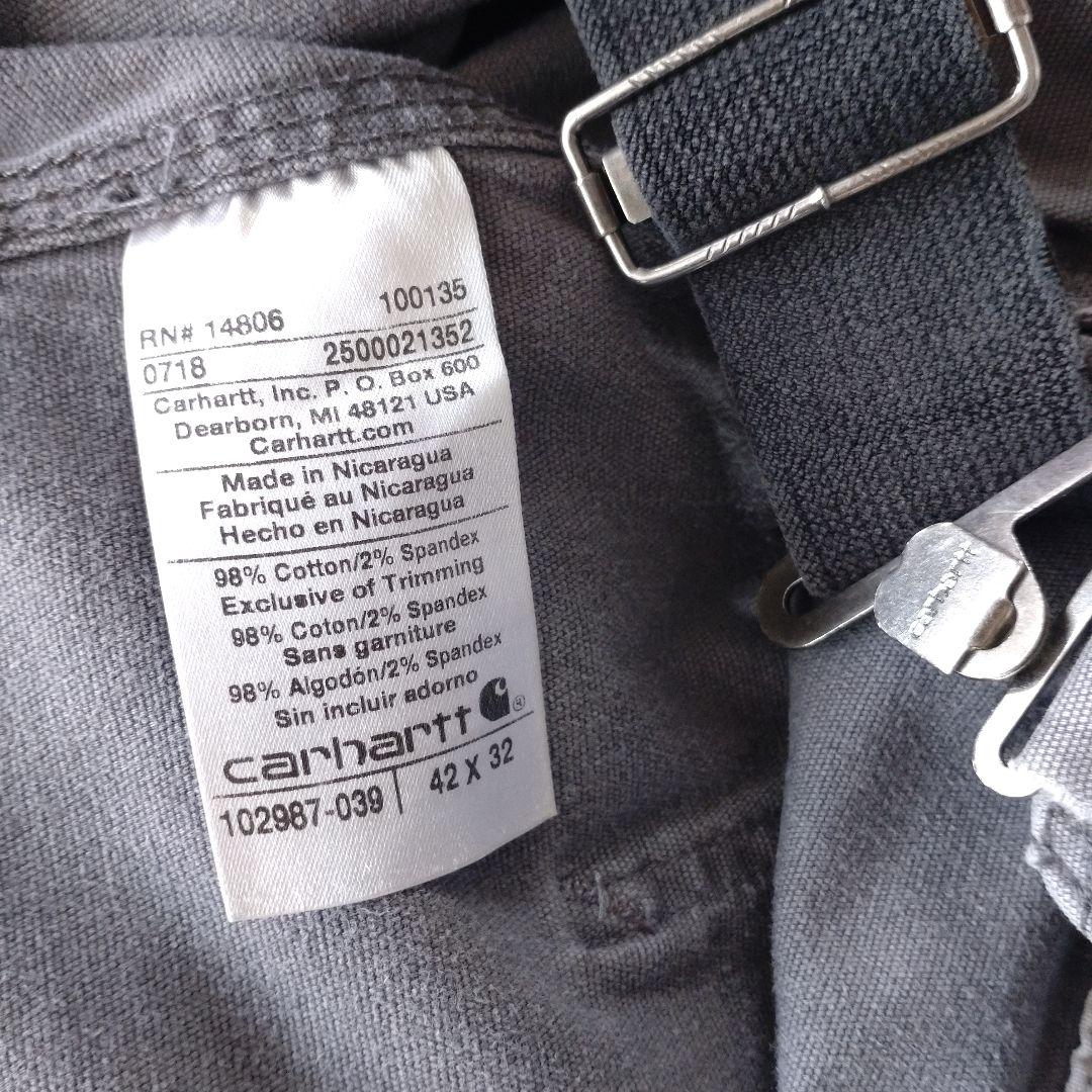Carhartt ダック/ダブルニーオーバーオール/古着/実寸W44L30