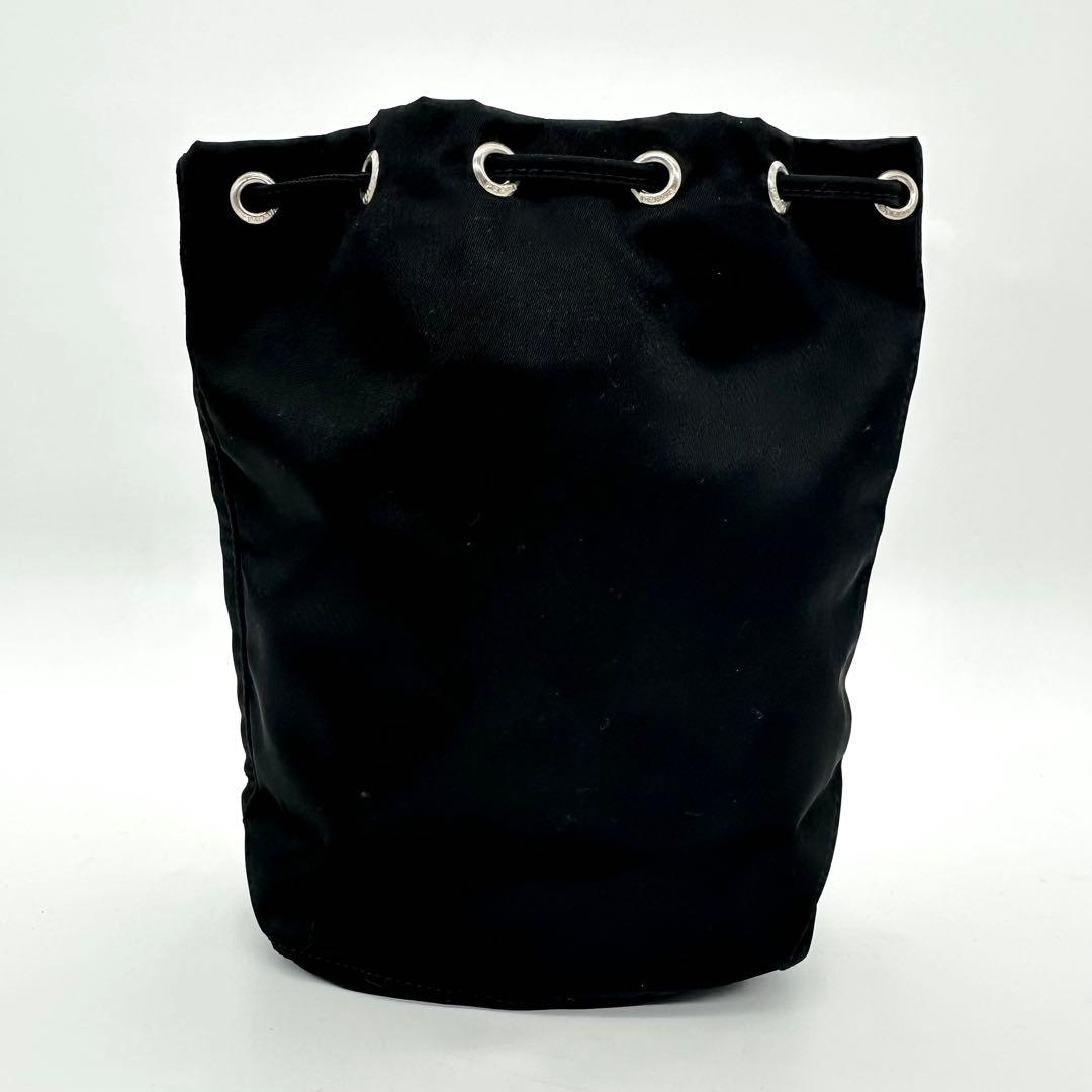 PRADA プラダ テスート ナイロン ポーチ 黒 三角ロゴ 巾着