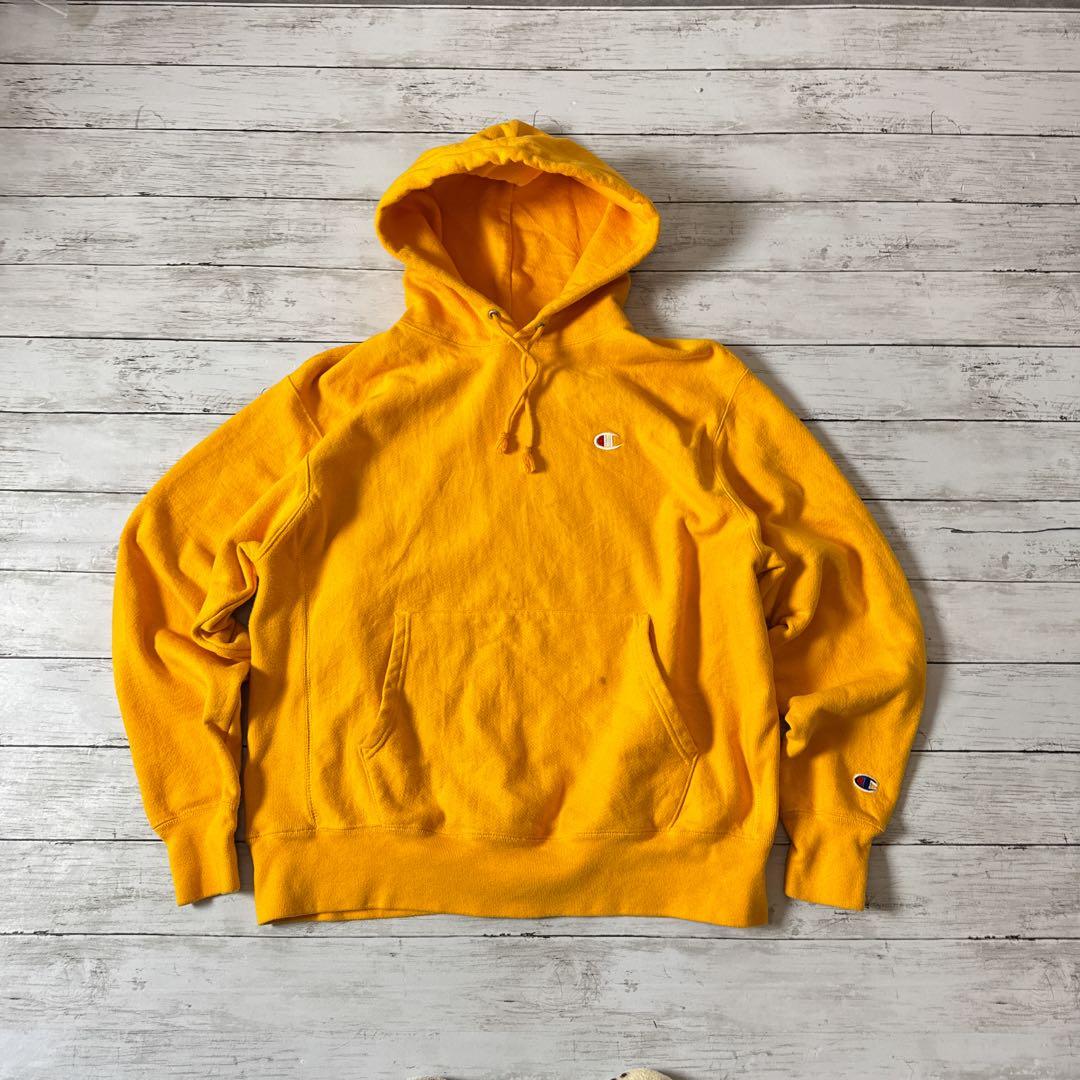K*i様 Champion リバースウィーブ パーカー イエロー L 2XL ホ