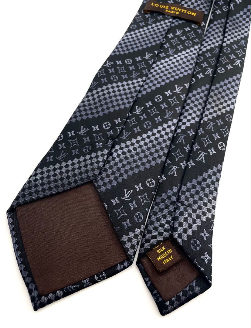 美品 ルイヴィトン ネクタイ ハイブランド モノグラム ダミエ クラヴァット