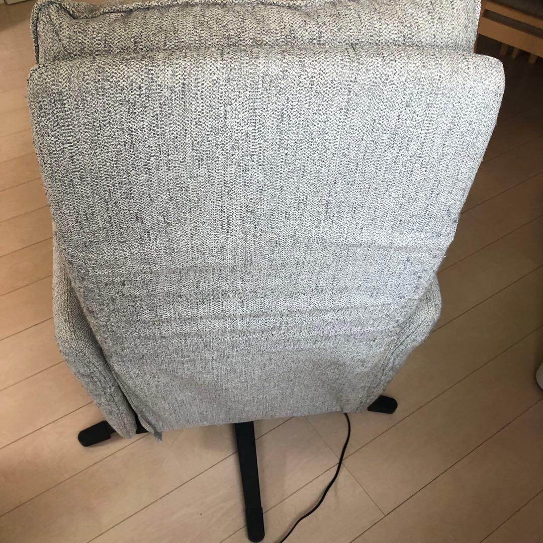 引取可 電動布張りリクライニングパーソナルチェア 1人掛けソファ LE01グレー