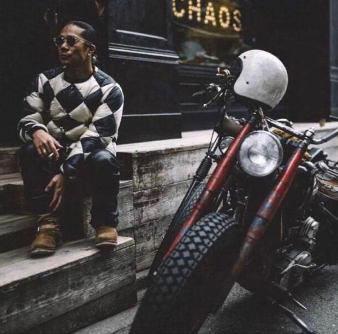 ジャケット・アウター NEIGHBORHOOD CHECKER DOWN JACKET L WHITE