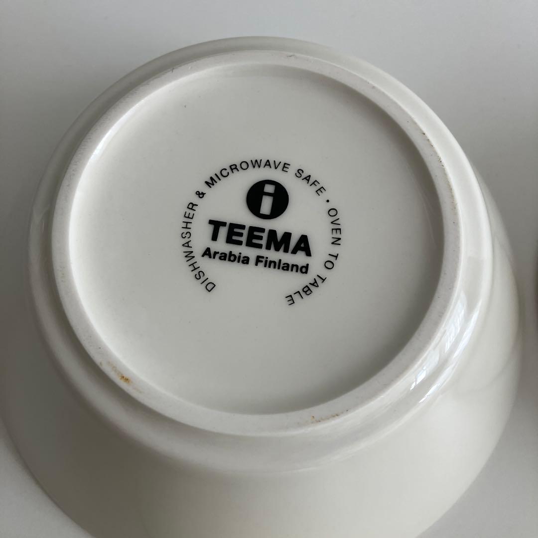 イッタラ　アラビア　ダブルネーム　ティーマ15cmボウル　ホワイト４枚