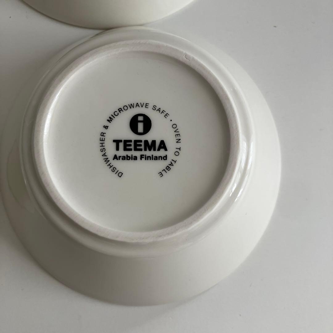 イッタラ　アラビア　ダブルネーム　ティーマ15cmボウル　ホワイト４枚